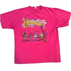 Vintage Jimmy Buffet Carnival Tour 1998 Single Stitch T-shirt Men's Large Pink